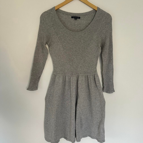 Gray Knit Women's Dress - Picture 2 of 8